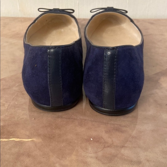 Nine West Blue Suede Flats with Bow Detail - Picture 5 of 7